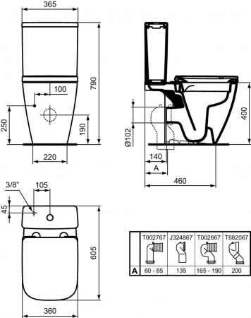 Vas wc stativ rimless plus Ideal Standard i.life S alb lucios cu rezervor si capac inclus [8]