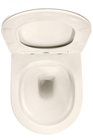 Vas WC suspendabil rimless Ecru cu capac soft close inclus, REA Carlo Mini [3]