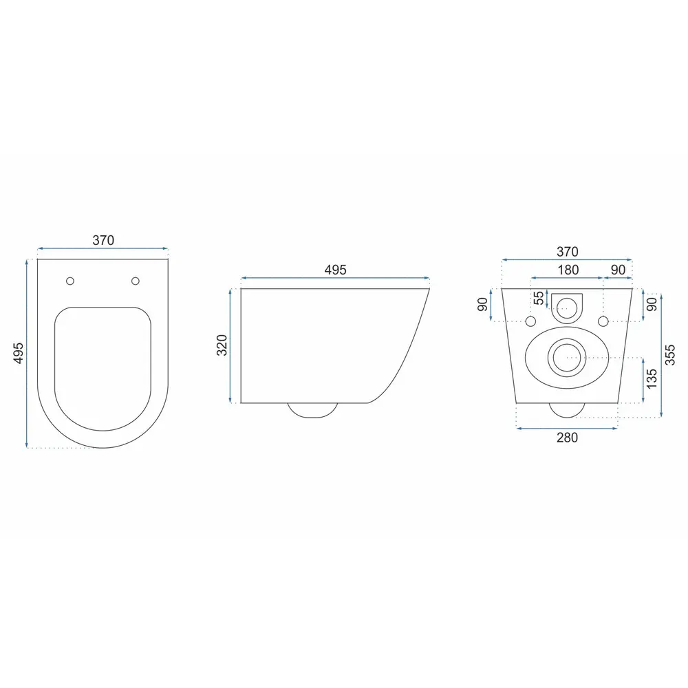 Vas WC suspendabil rimless Ecru cu capac soft close inclus, REA Carlo Mini [4]