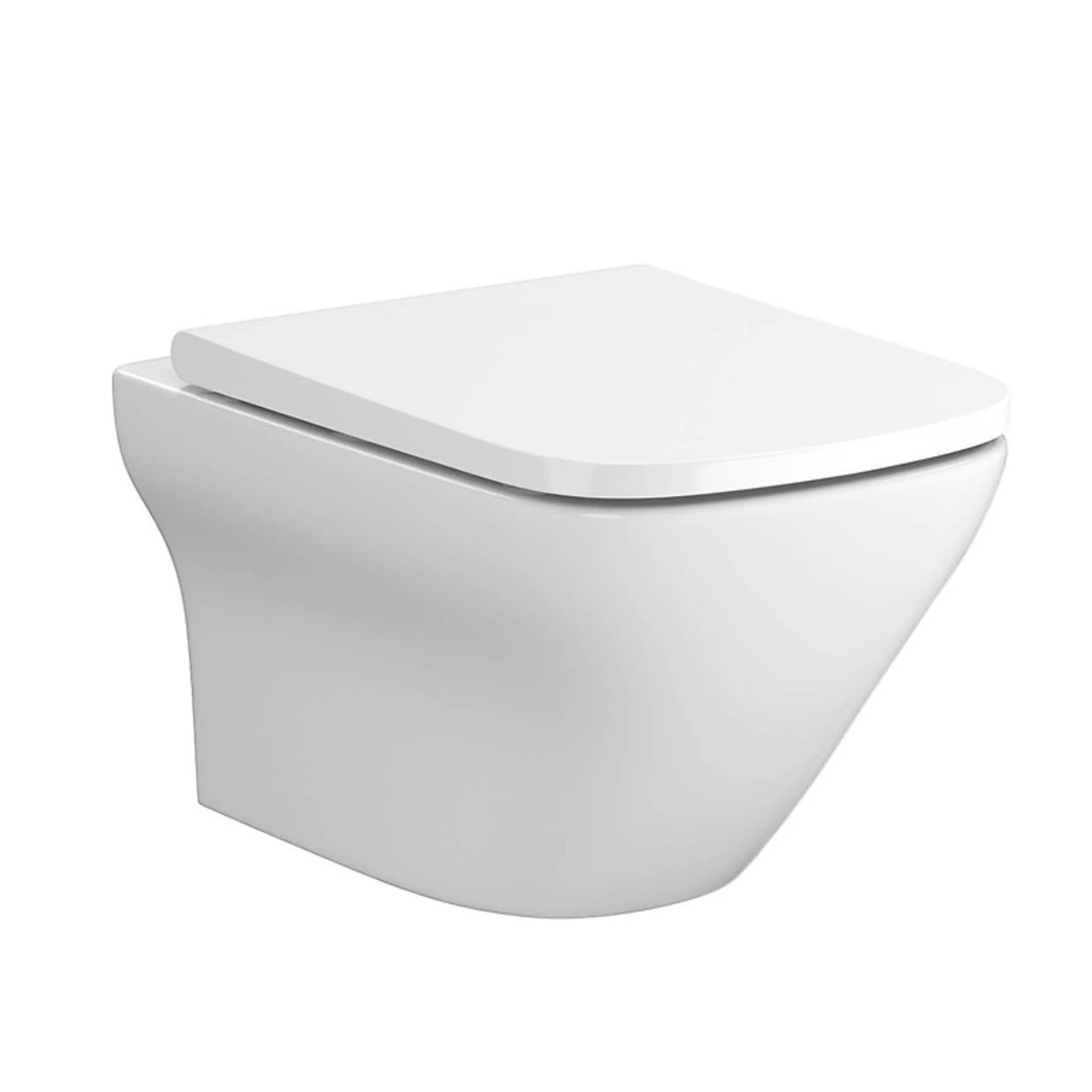 Obiecte sanitare - Vas WC suspendat Cersanit Larga K120-004, alb, si capac soft close inclus