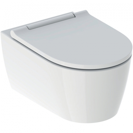 Vase WC - Vas wc suspendat, One, cu capac si spalare TurboFlush, alb, Geberit