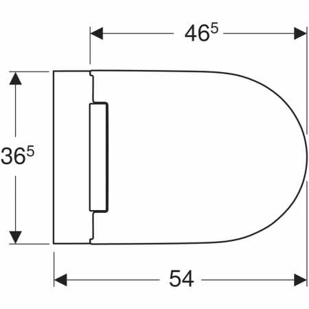 Vas wc suspendat, One, cu capac si spalare TurboFlush, alb, Geberit [3]