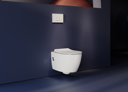 Vase WC cu functie de bideu - Vas wc suspendat cu functie de bideu, alb lucios, vortex, Isvea Sentimenti Due