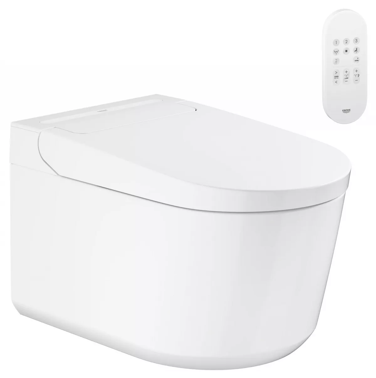 Vase WC cu functie de bideu - Vas wc suspendat cu functie de bideu, rimless cu capac soft close, Grohe Sensia
