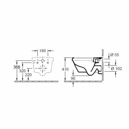 Vas Wc suspendat, direct flush, Venticello, alb, Villeroy & Boch [5]