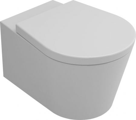 Vase WC - Vas wc suspendat rimless Gala Glam cu capac soft close inclus, alb