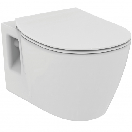 Obiecte sanitare - Vas wc suspendat Ideal Standard Connect alb lucios cu capac soft close inclus
