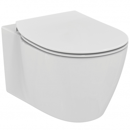 Vase WC - Vas wc suspendat Ideal Standard Connect AquaBlade alb lucios cu capac soft close inclus
