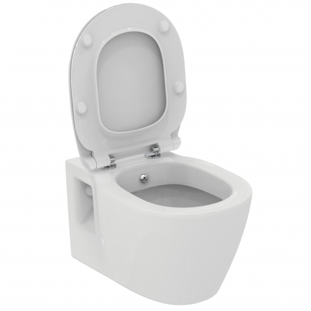 Baie - Vas wc suspendat Ideal Standard Connect cu functie bideu alb lucios cu capac inclus