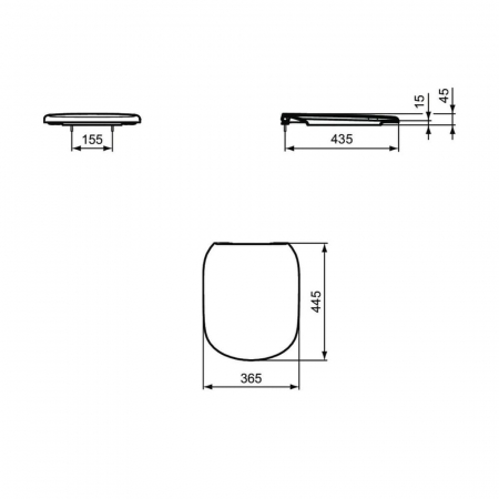 Vas wc suspendat Ideal Standard Tesi alb lucios cu capac soft close inclus [3]