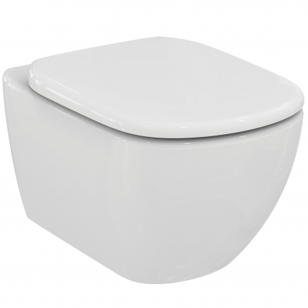Vase WC - Vas wc suspendat Ideal Standard Tesi alb lucios cu capac soft close inclus