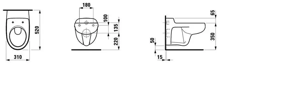 Vas wc suspendat pentru copii, 520x310 mm, alb, Laufen Florakids [3]