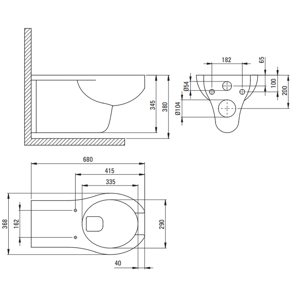 Vas wc suspendat pentru persoane cu dizabilitati Deante Vital, capac soft close inclus, alb [3]