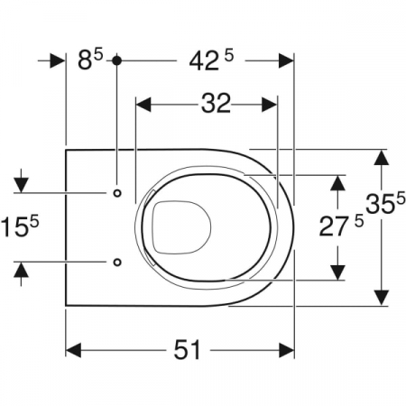 Set vas wc suspendat rimless cu capac soft close din duroplast, alb, Geberit Acanto [2]