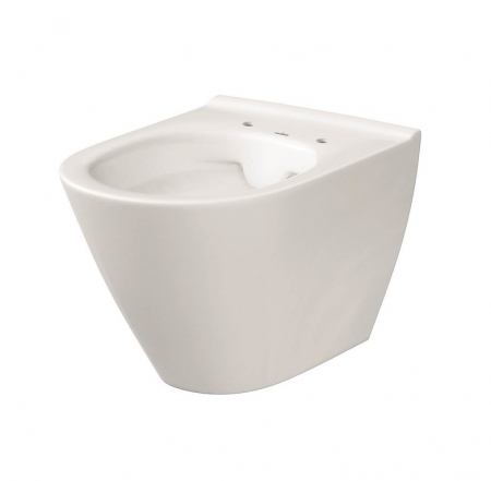 Vas wc suspendat rimless Cersanit City Oval cu capac soft close inclus, alb lucios [1]
