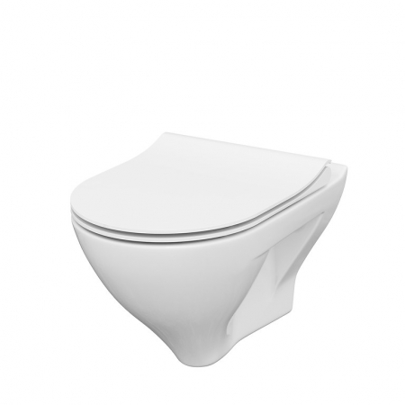 Baie - Vas wc suspendat rimless Cersanit Mille Cleanon cu capac soft close inclus, alb