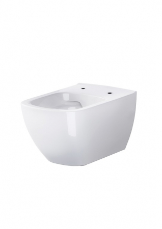 Vas wc suspendat rimless Cersanit Virgo Cleanon cu capac soft close inclus, alb [1]