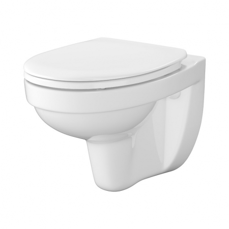 Baie - Vas wc suspendat rimless cu capac soft close Cersanit Delfi Dur, alb