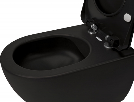 Vas wc suspendat rimless culoare negru mat Deante Peonia [2]