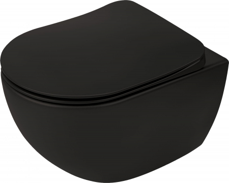 Vas wc suspendat rimless culoare negru mat Deante Peonia [1]