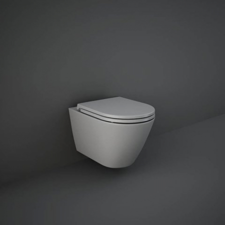 Vase WC - Vas wc suspendat rimless gri mat, RAK Feeling