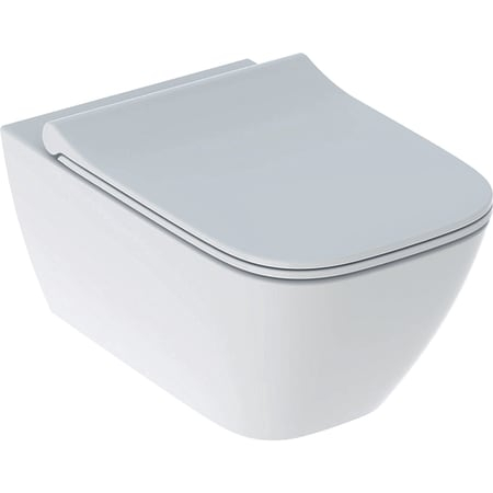 Vase WC - Vas wc suspendat rimless cu capac soft close Geberit Smyle Square, alb