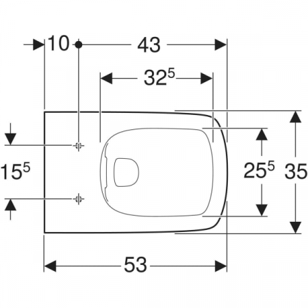 Set vas WC suspendat rimless alb, cu spalare verticala si capac soft close din duroplast, Geberit Selnova Square [4]