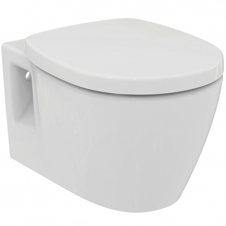 Vas wc suspendat rimless Ideal Standard Connect alb lucios cu capac soft close inclus Obiecte sanitare - Vas wc suspendat rimless Ideal Standard Connect alb lucios cu capac soft close inclus