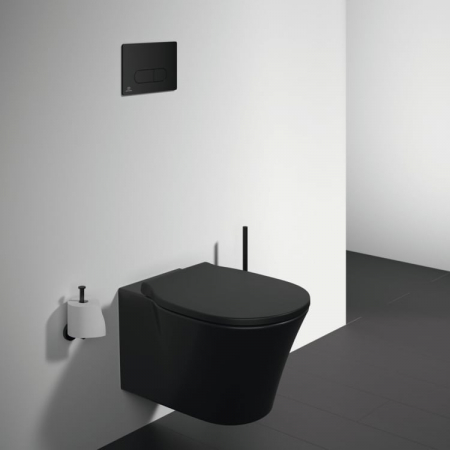 Vas wc suspendat rimless plus Ideal Standard Connect Air negru mat cu capac inclus [6]