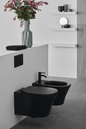 Vas wc suspendat rimless plus Ideal Standard Connect Air negru mat cu capac inclus [5]