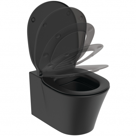 Vas wc suspendat rimless plus Ideal Standard Connect Air negru mat cu capac inclus [1]
