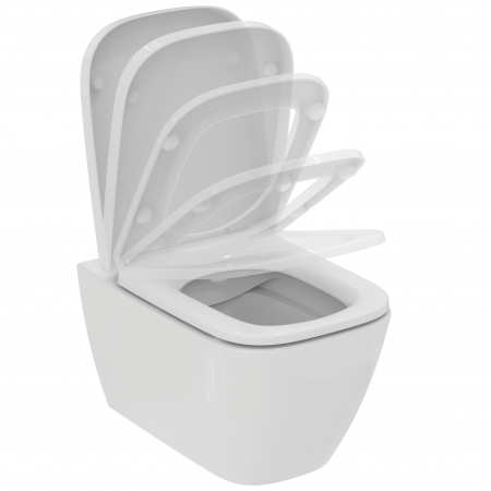 Vas wc suspendat rimless plus Ideal Standard i.life B alb lucios cu capac soft close inclus [3]