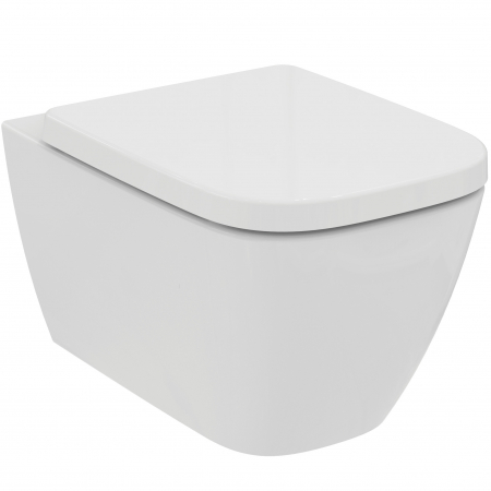Baie - Vas wc suspendat rimless plus Ideal Standard i.life B alb lucios cu capac soft close inclus