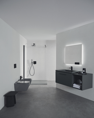 Vas wc suspendat rimless plus Ideal Standard i.life B gri lucios cu capac soft close inclus [4]