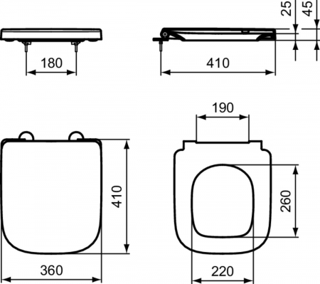 Vas wc suspendat rimless plus Ideal Standard i.life S alb lucios cu capac soft close inclus [8]
