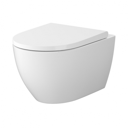 Baie - Vas wc suspendat streamon Cersanit Zen cu capac soft close inclus, alb