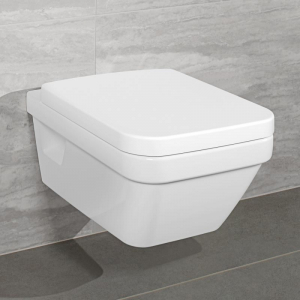 Vase WC - Vas wc suspendat rimless cu capac soft close, dreptunghiular, Villeroy & Boch Architectura