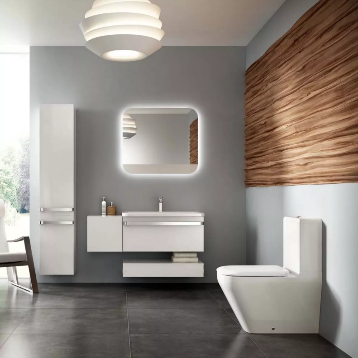 Set vas wc pe podea, cu capac softclose, alb, Ideal Standard Tonic II Aquablade [4]