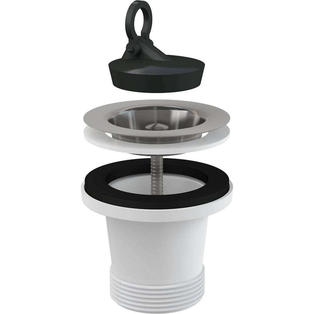 Baie - Ventil chiuveta baie 58 mm cu sita si dop, 6/4" Alcadrain A34