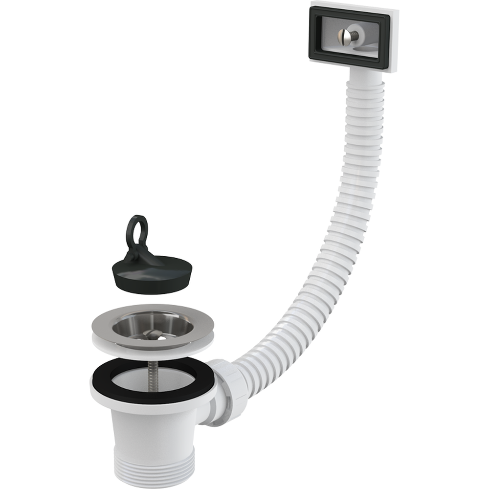 Baie - Ventil chiuveta baie 58 mm cu sita, dop si preaplin flexibil, 6/4" Alcadrain A331