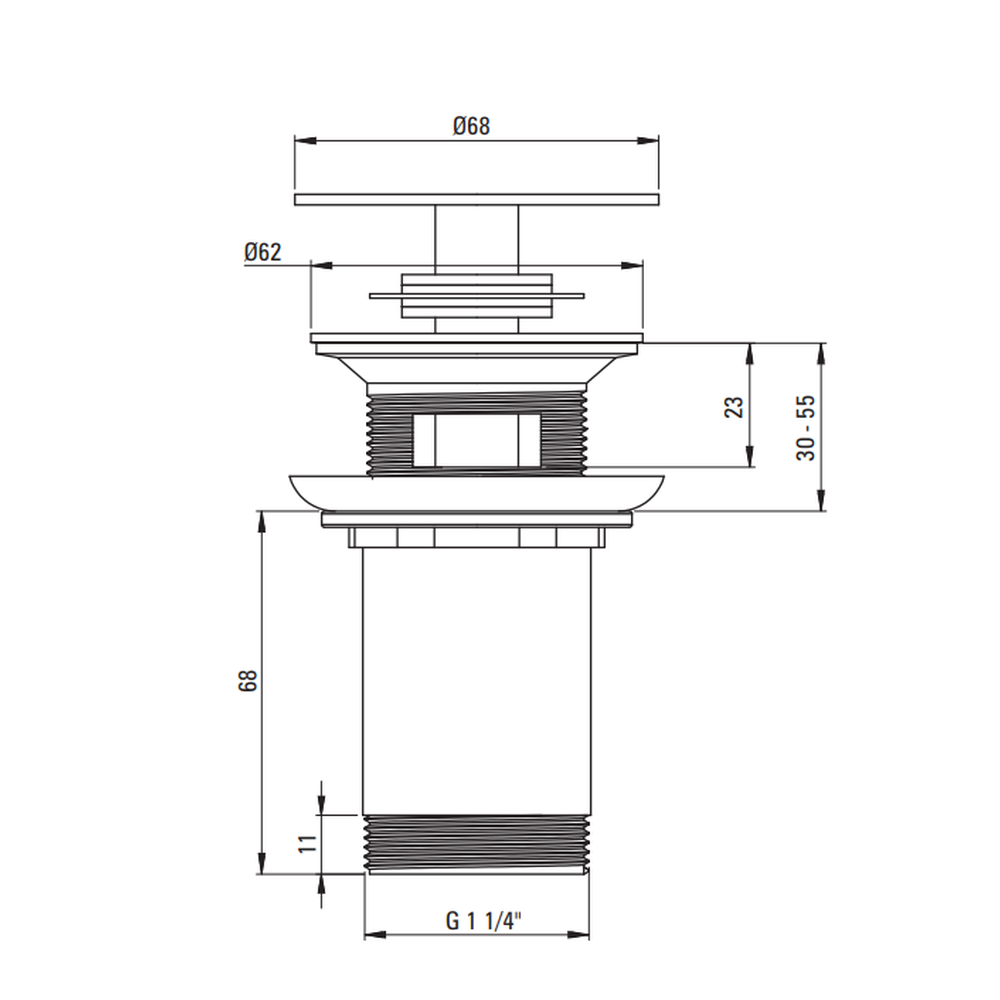 Ventil lavoar baie sau bideu click-clack culoare alb Deante [3]