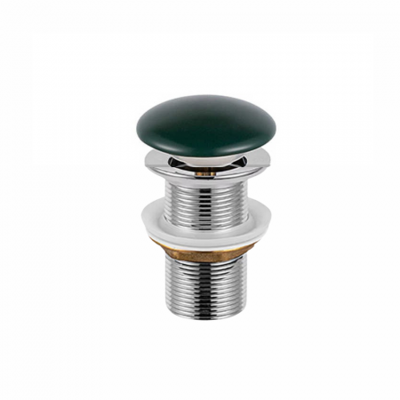 Sifoane, ventile si racorduri - Ventil lavoar click-clack cu capac ceramic verde mat fara preaplin, Foglia