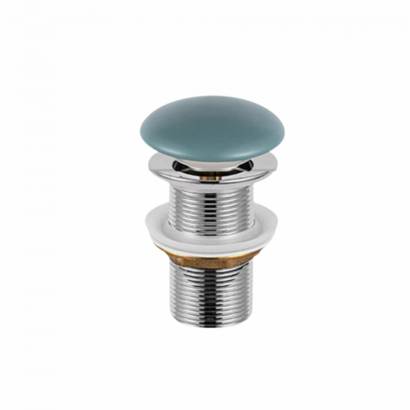Sifoane, ventile si racorduri - Ventil lavoar click-clack cu capac ceramic verde turcoaz mat fara preaplin, Foglia
