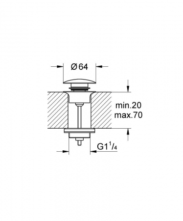 Ventil lavoar push-open Grohe auriu periat Cool Sunrise [2]