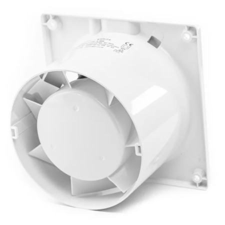 Ventilator baie, axial, 100 S, cu clapeta antiretur, cu panou schimbabil, silentios, panou plexiglass, 11 W, 2400 RPM, 93 mc/h, D 100 mm, negru,  AirRoxy dRim [2]