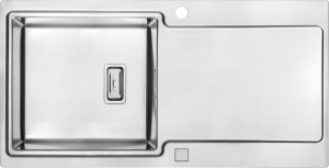 Chiuvete bucatarie inox - Chiuveta bucatarie inox cu o cuva si picurator crom Deante Prospero