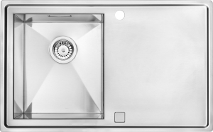 Chiuvete bucatarie inox - Chiuveta bucatarie inox cu o cuva si picurator crom Deante Sinope