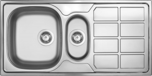 Chiuvete bucatarie inox - Chiuveta bucatarie doua cuve inox crom leinen Deante Soul