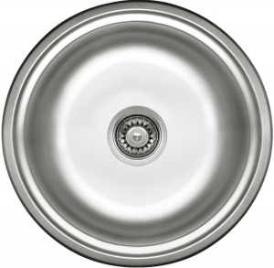 Chiuvete bucatarie inox - Chiuveta bucatarie inox rotunda crom satin Deante Twist