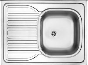 Chiuvete bucatarie inox - Chiuveta bucatarie inox cu picurator crom leinen, cuva dreapta, Deante Tango